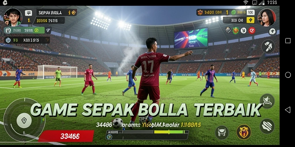 Tampilan gameplay menarik dari 3446 yang penuh aksi sepak bola.