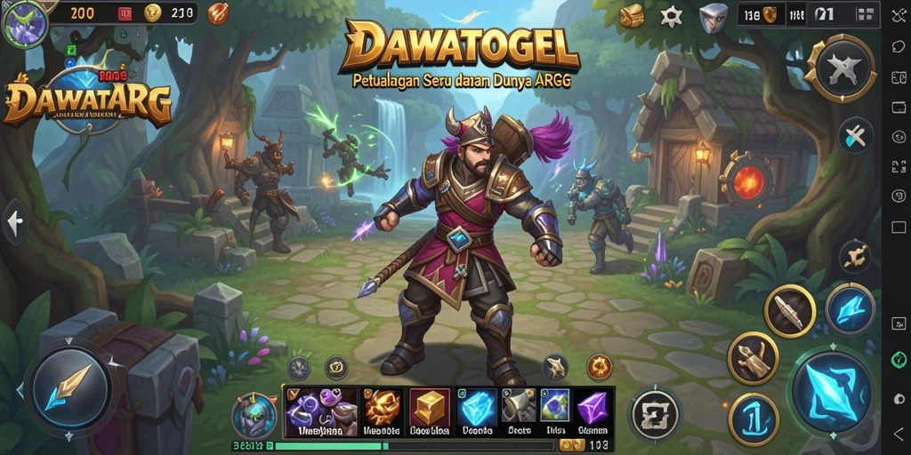 Screenshot gameplay DAWATOGEL menunjukkan aksi pertarungan yang mengesankan.