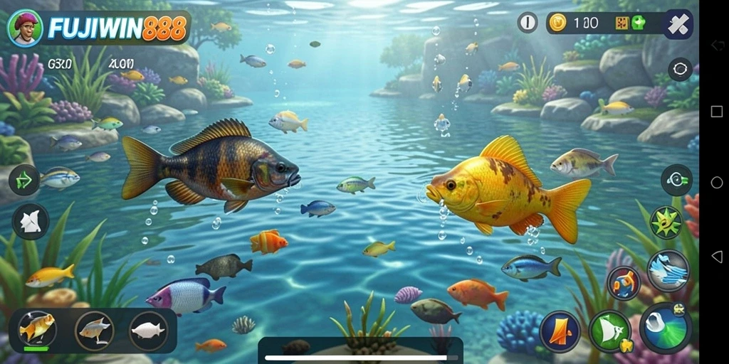 Tampilan gameplay <strong>FUJIWIN88</strong> yang seru dan menakjubkan saat memancing.
