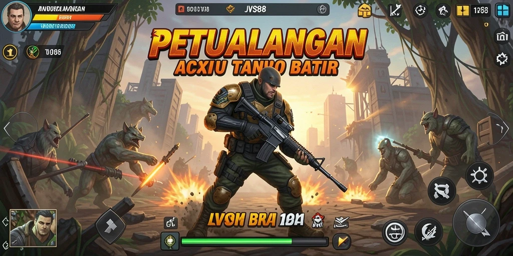 Tampilan gameplay JVS88 dengan aksi menegangkan di setiap level.