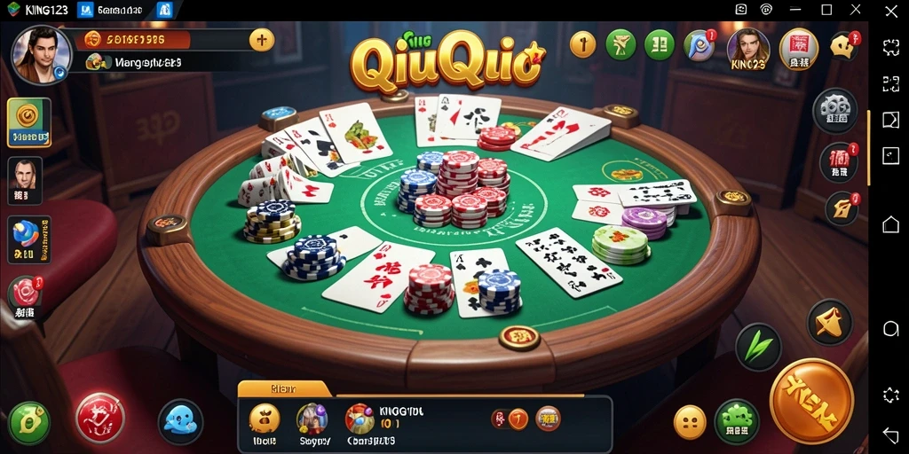 Tampilan gameplay QiuQiu di KING123 yang menegangkan.