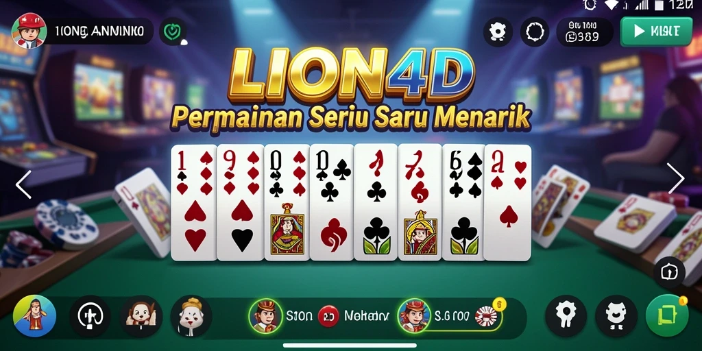 Gameplay seru dan interaktif dari LION4D dalam permainan Domino.